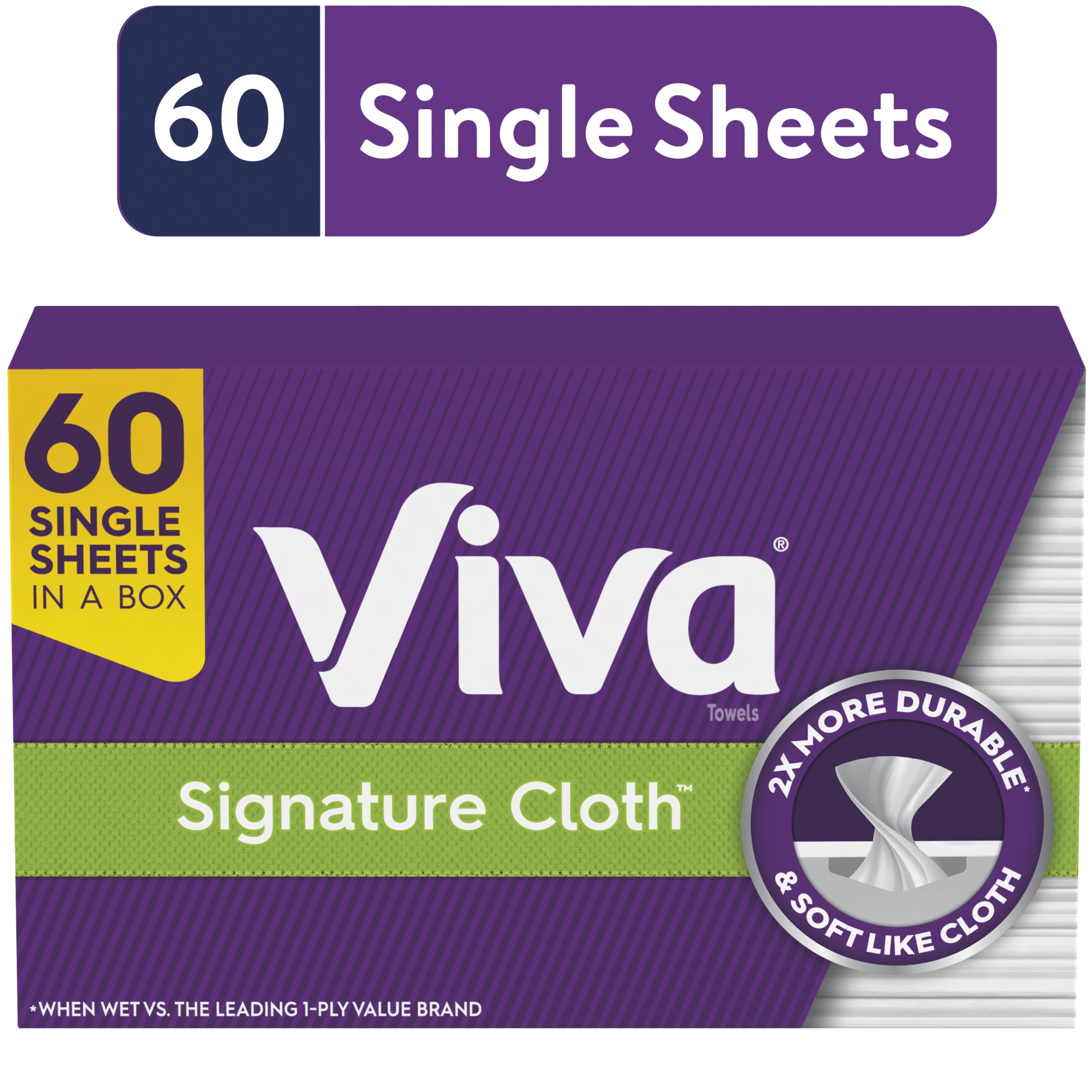 (0 pack) Viva Signature Cloth in a Box Cleaning Cloths, 1 Box