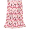 thumbnail image 2 of Fuzoiu Summer Flamingo Print Ultra-Soft Micro Fleece Blanket,All Seasons Flannel Throw, Lightweight Blanket for Bed, Sofa, Couch, Movie Night, Camping, and Travel-60"x50", 2 of 7