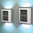 thumbnail image 1 of PENGXIANG 2PCS Solar Wall Light Outdoor LED Solar Stair Light UP and Down Illuminate Light Auto ON/OFF Solar Fence Light, 1 of 10