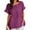 Purple, variant on Uaswgudfs Women's Lightweight Cotton T-Shirt - Casual Short Sleeve Summer Top, Breathable Comfort Essential 2025 New