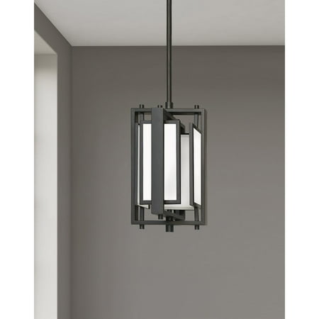 

HomeGlam . Parallel 9.5 1-Light Metal Pendant Light Frosted White Glass
