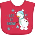 thumbnail image 3 of Inktastic Let It Snow Snowman Boys or Girls Baby Bib, 3 of 4