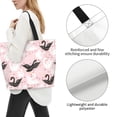 thumbnail image 3 of Balery Swan And Flowers2 Bolsa Tote Estilo Estético con Cremalleras, Bolsa de Hombro, Bolsa de Compras Grande y Plegable, 3 of 8
