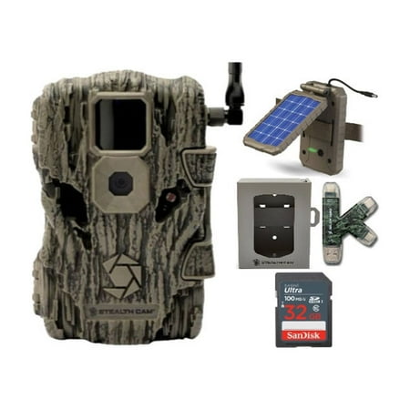 Stealth Cam Fusion X 26MP Trail Camera with Solar Power Panel Bundle
