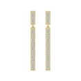 thumbnail image 3 of Lab Grown Diamond Fashion Earrings | 4 Carat IGI Certified Baguette & Round Shape | Hyacinth Flower Fashion Dangle Lab Diamond Earrings | 14K Yellow Gold&nbsp; FG-VS Quality, 3 of 5