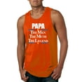 thumbnail image 1 of Wild Bobby,Papa The Man The Myth The Legend Best Daddy Father Gift, Father's Day, Men Graphic Tank Top, Orange, X-Large, 1 of 3