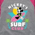 thumbnail image 3 of Mickey & Friends - Mickey's Surf Club - Toddler And Youth Girls Raglan Graphic T-Shirt, 3 of 4
