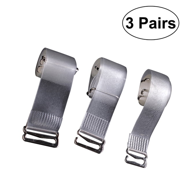 CRAFTHROU 3Pares De Para Brasier Invisibles De Plástico Con Resistente Y Hebillas Metalizadas