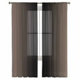 thumbnail image 3 of Brown Black Ombre Sheer Curtains 96 Inches Long 2 Panels Set, Window Sheer Curtains for Living Room/Bedroom, Modern Gradient Abstract Art Light Filtering Rod Pocket Curtain 52'' x 96'' x 2, 3 of 7