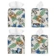 thumbnail image 2 of Kdxio Dinosaurs And Leaves Print Tissue Box Cover,Square Decorative PU Leather Facial Paper Case Organizer Holder Dispenser for Bathroom,Night Stands,Desk,Car 5.2''X5.2''X5.2'', 2 of 8