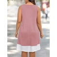 thumbnail image 2 of Cuteduck Women Plus Size Summer Dress Casual Sleeveless V-Neck Zipper Dress Loose Fit Tank Dresses Spring/Summer 1X-5X, 2 of 9