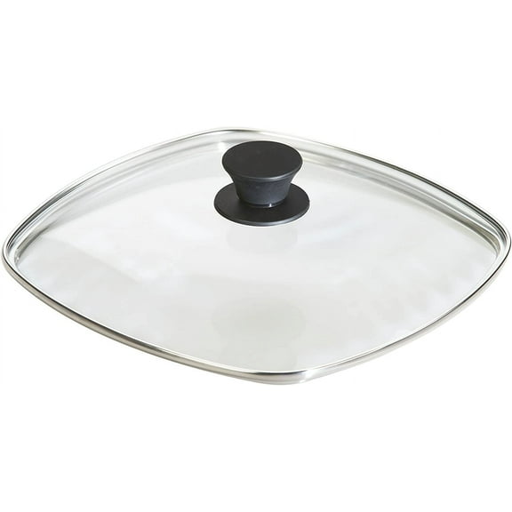 GYTY Square Tempered Glass Lid - Versatile Glass Lid for 10.5 Inch Skillets and Pans - Dishwasher Safe - 10.5 Inch