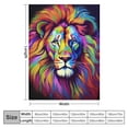 thumbnail image 4 of COMIO Flannel Blanket Throw Blanket (Universal 1) Lion Soft Safari Durable and Long-lasting White, 4 of 6