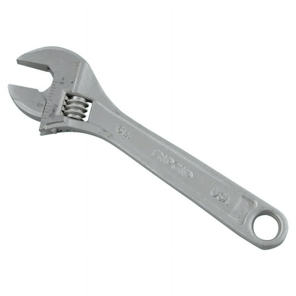 Ridgid Adjustable Wrenches, 15 in Long, 1 11/16 in Opening, Cobalt Plated
