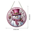 thumbnail image 3 of Cartel colgante de madera de Navidad | Muñeco de nieve y decoración para árbol de Navidad | Decoración festiva de pared plana de madera | Acento de Ambiente Festivo | Ornamento rústico único de, 3 of 6