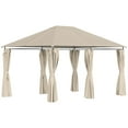 thumbnail image 2 of Outsunny 10' x 13' Outdoor Patio Gazebo Canopy Shelter with 6 Removable Sidewalls, & Steel Frame for Garden, Lawn, Backyard and Deck, Khaki, 2 of 9