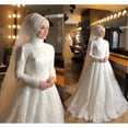 thumbnail image 2 of Robe de Mariée Blanche à Manches Longues, 2 of 5