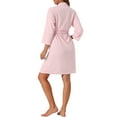 thumbnail image 3 of INSPIRE CHIC Women's Waffle Bathrobe Chenille Soft Kimono Spa & Bath Mid-Length Robes L Pink, 3 of 6