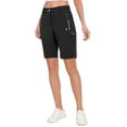 thumbnail image 2 of Little Donkey Andy Women's 9 Inches Shorts for Hiking Golf Travel Lightweight Quick Dry Stretch Black S, 2 of 7