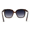 thumbnail image 4 of Womens Inset Lens Horn Rim Plastic Oversize Sunglasses Tortoise Smoke, 4 of 4