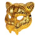 thumbnail image 2 of Máscara de leopardo dorado Casa de los Tesoros Disfraz Halloween Hombre 20CM, 2 of 3