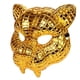 thumbnail image 2 of Máscara de leopardo dorado Casa de los Tesoros Disfraz Halloween Hombre 20CM, 2 of 3
