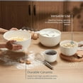 thumbnail image 3 of Ceramic Mixing Bowls, Nesting Set of 4, Embossed Kitchen Dishware, Prep, Serving, Gift, Microwave and Dishwasher Safe, 20/44/98/145 oz, 3 of 7