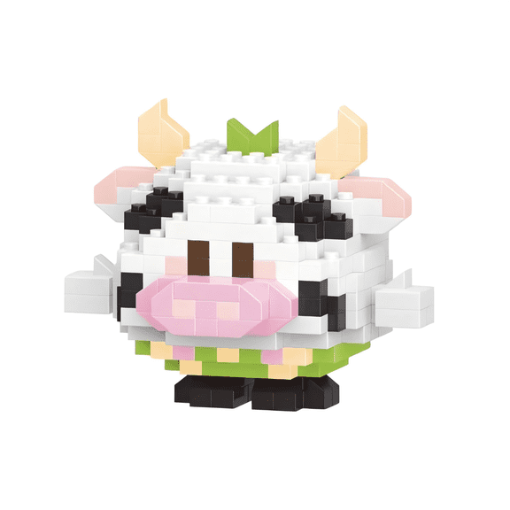 Mini Bricks Cute Spotted Cow Building Kit, Animals Party Favors Building Set, Kawaii Desktop Decor, Party Favors Birthday Gift