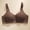 #379-Coffee, variant on Women's Bra, Lightweight with Front Closure, Wire-Free, Comfortable Breathable Push-Up Adjustable for Daily Use
