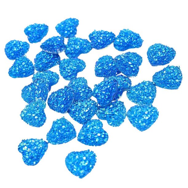 Cabujón de resina brillante mayimx 50 piezas, Centro de Moño para El Cabello, Corazón de resina