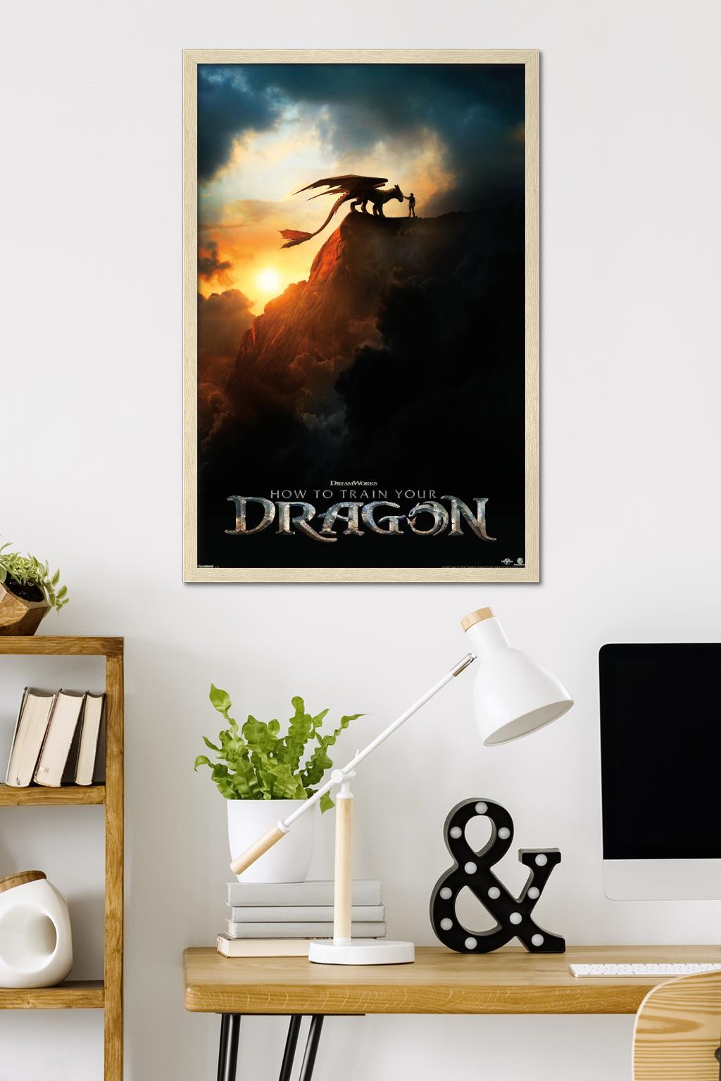 How To Train Your Dragon (2025) - Teaser One Sheet Wall Poster, 22.375" x 34" Framed