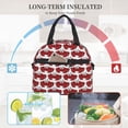 thumbnail image 4 of Honeii Cute Red Crab Print Lunch Box,Insulated Lunch Bag,Lunch Tote Bags,Leakproof Cooler Lunch Case for Travel Work Picnic, 4 of 7