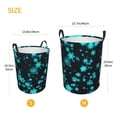 thumbnail image 5 of LNWH Laundry Basket, Blue Snowflakes Pattern Foldable Laundry Hamper With Handles Waterproof, Small Size, 5 of 8