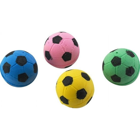 Spot Sponge Soccer Balls Cat Toy 4pk