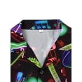 thumbnail image 5 of DYMADE Men Beachwear Blouse Printing Summer Hawaiian Button Down Shirt Tops, 5 of 6