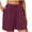 Red, variant on vigerkar Wide Leg Linen Shorts for Women Elastic Drawstring High Waisted Bermuda Shorts Casual Loose Summer Soft Lounge Short Black, L