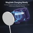 thumbnail image 3 of Funda ESR Cyber Armor Tough con HaloLock para AirPods Pro, color morado, 3 of 9
