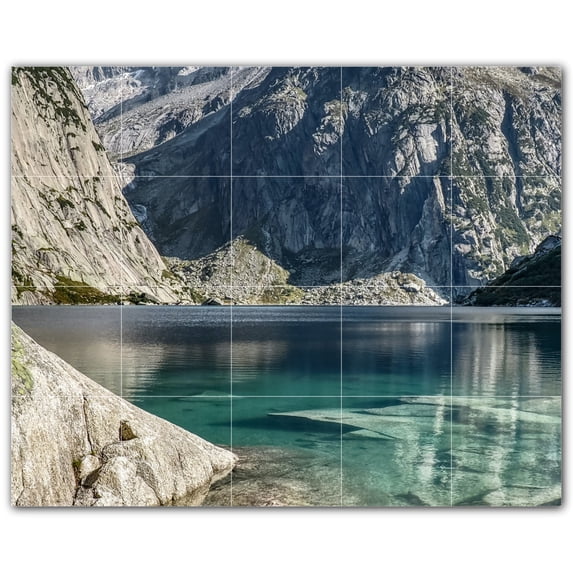 Picture-Tiles.com: Mountains Ceramic Tile Wall Mural WAL500861-54XL. 60"W x 48"H using (20) 12" x 12" Ceramic Tiles-Satin Finish