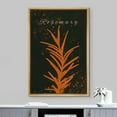 thumbnail image 2 of IDEA4WALL Framed Canvas Print Wall Art Orange & Black Rosemary Silhouette with Paint Specks Floral Plants Illustrations Minimalism Wall Decor for Living Room, Bedroom, Office - 24"x36" Natural, 2 of 5
