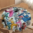thumbnail image 4 of Power Rangers Round Tablecloth Print Decorative Table Cover Washable Table Cloths for Dining Party Picnic 50x50in, 4 of 8