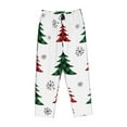 thumbnail image 4 of Naloa Buffalo Plaid Christmas Trees Print Women’s Ultra-Soft Comfy Pajama Lounge Pants with Pockets & Drawstring, 4 of 8