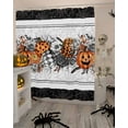 thumbnail image 4 of Halloween Orange Ghost Pumpkin Shower Curtain for Bathroom, Flower Spiderweb on White Black Waterproof Shower Curtains Washable Quick Dry with Hooks Bathtub Curtains 72x72 IN, 4 of 6