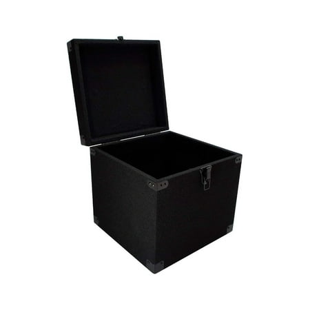 

Durable DJ Carpeted Wood Case Removeable Lid Storage Box for 90 LP Vinyl Records