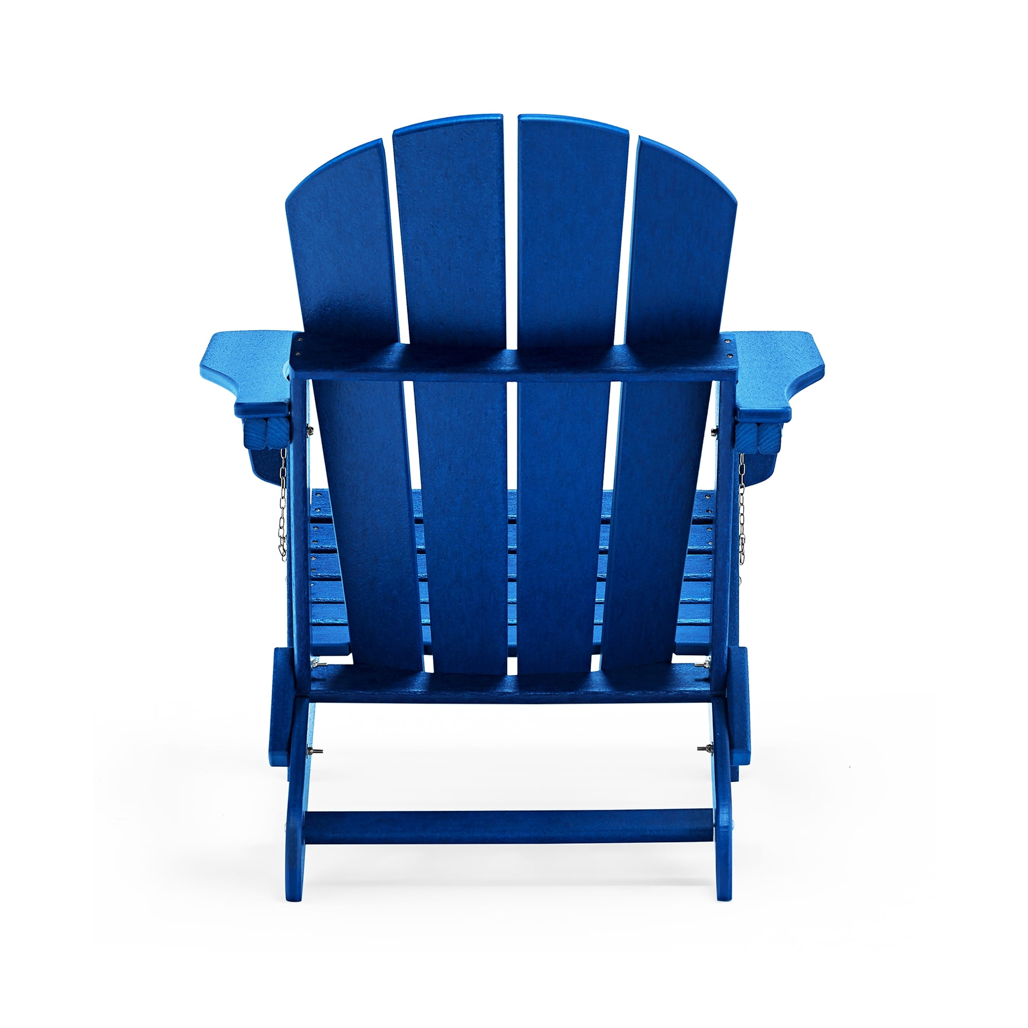 Folding Adirondack Lawn Chairs Set of 4 for Outdoor Patio Garden, Pacific Blue