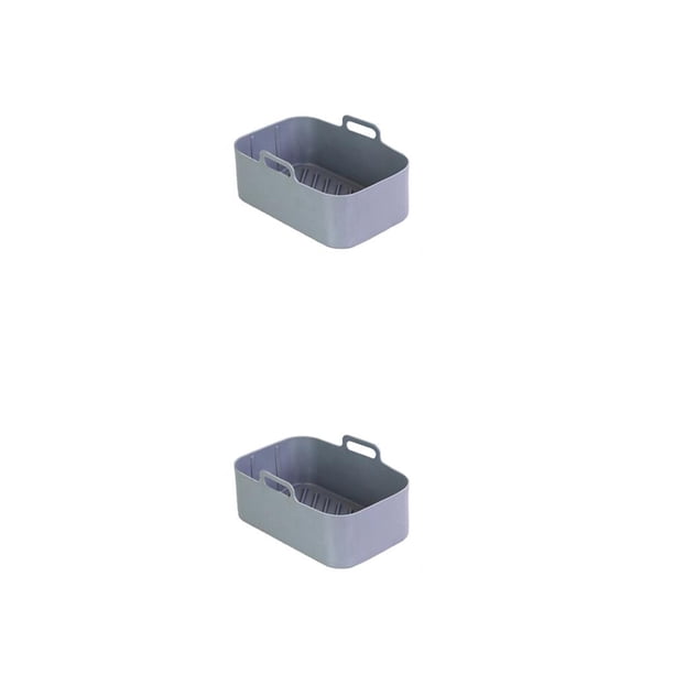 Freidora de aire Toystoory con placa para hornear antiadherente rectangular cesta de silicona reutilizable