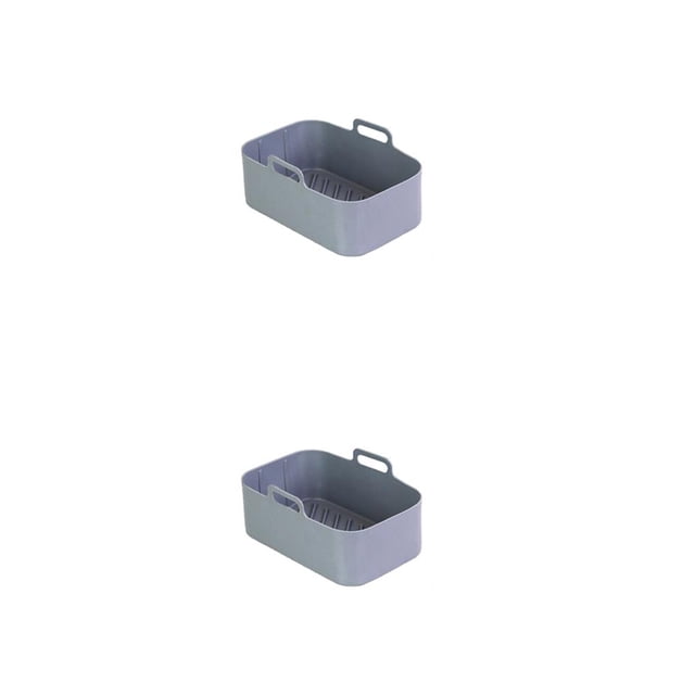 Freidora de aire Toystoory con placa para hornear antiadherente rectangular cesta de silicona reutilizable