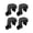 Black, variant on Boat Clips Lightweight Resistant for Yachts Small Vessels 4pcs