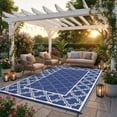 thumbnail image 4 of Outdoor Rug – Waterproof Reversible Plastic Straw Mat – UV-Resistant, Washable & Non-Shedding – Deck, Porch, Balcony, Backyard, Camping & RV, 4 of 7