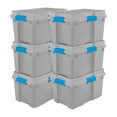 thumbnail image 1 of Sterilite Bac de Rangement Empilable 30 Gal avec Couvercle, Lot de 6, 1 of 12