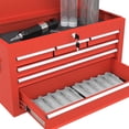 thumbnail image 4 of 24.5 Inch 2-IN-1 8-Drawer Rolling Tool Chest & Cabinet Large Capacity Tool Box with Lockable for Workshop Garage,Red, 4 of 7